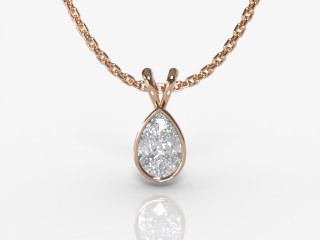 18ct. Rose Gold Pearshape Diamond Pendant -08-14912