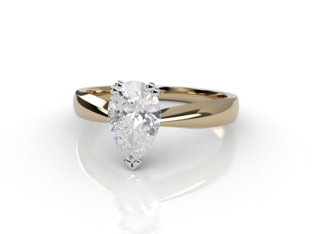 Certificated Pear Shape Diamond Solitaire Engagement Ring in 18ct. Gold - Main Picture
