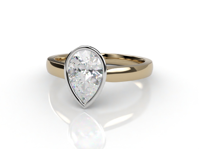 Certificated Pear Shape Diamond Solitaire Engagement Ring in 18ct. Gold - Main Picture