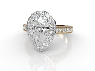 Engagement Ring: Halo Cluster Pear-Shape