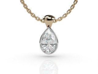 Certified Pearshape Diamond Pendant-08-28914