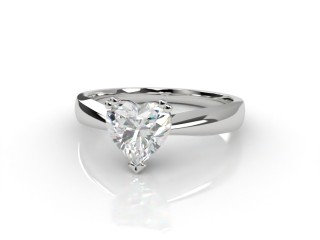 Certificated Heart Shape Diamond Solitaire Engagement Ring in Platinum