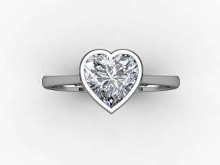 Certificated Heart Shape Diamond Solitaire Engagement Ring in Platinum - 9