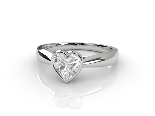 Certificated Heart Shape Diamond Solitaire Engagement Ring in Platinum-09-0100-0011