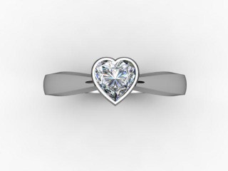 Certificated Heart Shape Diamond Solitaire Engagement Ring in Platinum - 9