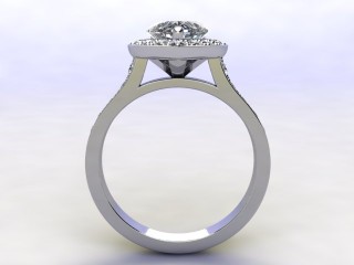 Engagement Ring: Halo Cluster Heart-Shape - 3