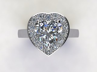 Certificated Heart Shape Diamond in Platinum - 9