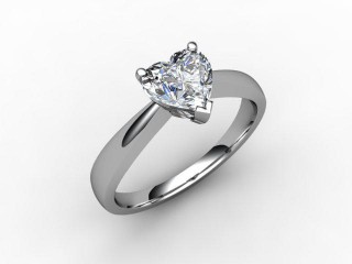 Certificated Heart Shape Diamond Solitaire Engagement Ring in Platinum - 12