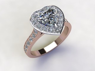 Certificated Heart Shape Diamond in 18ct. Rose Gold - 12