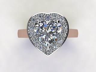 Certificated Heart Shape Diamond in 18ct. Rose Gold - 9