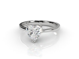 Certificated Heart Shape Diamond Solitaire Engagement Ring in 18ct. White Gold