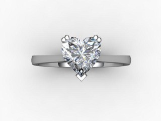 Certificated Heart Shape Diamond Solitaire Engagement Ring in 18ct. White Gold - 9