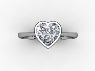 Certificated Heart Shape Diamond Solitaire Engagement Ring in 18ct. White Gold - 9