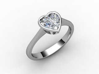 Certificated Heart Shape Diamond Solitaire Engagement Ring in 18ct. White Gold - 12