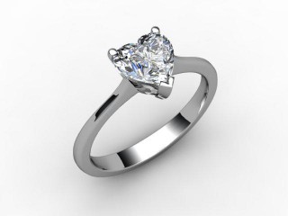 Certificated Heart Shape Diamond Solitaire Engagement Ring in 18ct. White Gold - 12