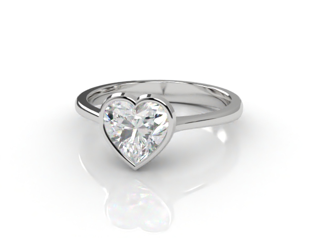 Engagement Ring: Solitaire Heart-Shape - Main Picture