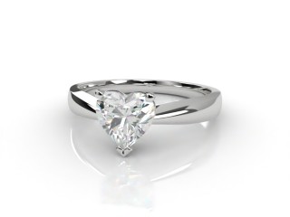 Certificated Heart Shape Diamond Solitaire Engagement Ring in 18ct. White Gold