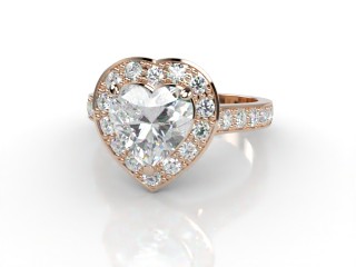 Engagement Ring: Halo Cluster Heart-Shape