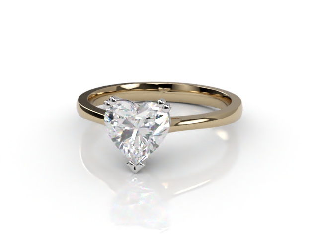 Certificated Heart Shape Diamond Solitaire Engagement Ring in 18ct. Gold - Main Picture