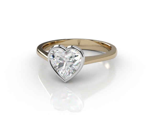 Certificated Heart Shape Diamond Solitaire Engagement Ring in 18ct. Gold - Main Picture