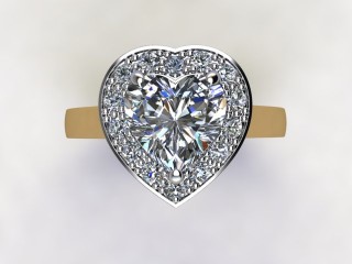 Engagement Ring: Halo Cluster Heart-Shape - 9