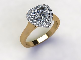 Engagement Ring: Halo Cluster Heart-Shape - 12