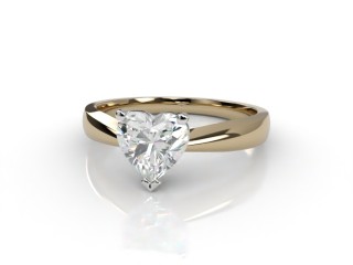Certificated Heart Shape Diamond Solitaire Engagement Ring in 18ct. Gold-09-2802-0009
