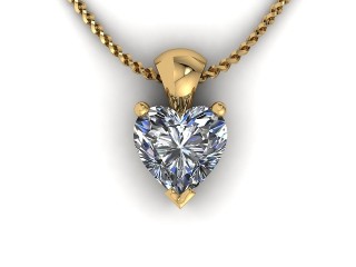 18ct. Yellow Gold Heart Shape Diamond Pendant - 6