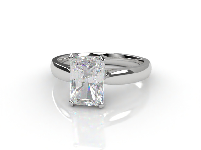 Certificated Radiant-Cut Diamond Solitaire Engagement Ring in Platinum-10-0100-0004