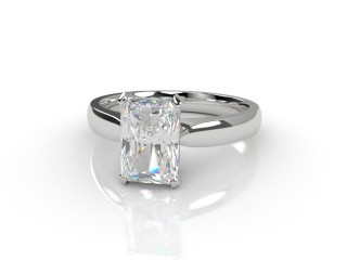 Certificated Radiant-Cut Diamond Solitaire Engagement Ring in Platinum