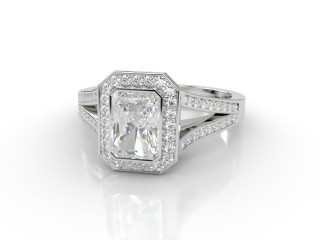 Engagement Ring: Halo Cluster Radiant-Cut