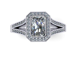 Certificated Radiant-Cut Diamond in Platinum - 9