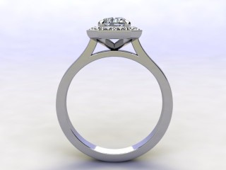 Engagement Ring: Halo Cluster Radiant-Cut - 3