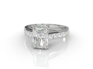 Engagement Ring: Diamond Band Radiant-Cut