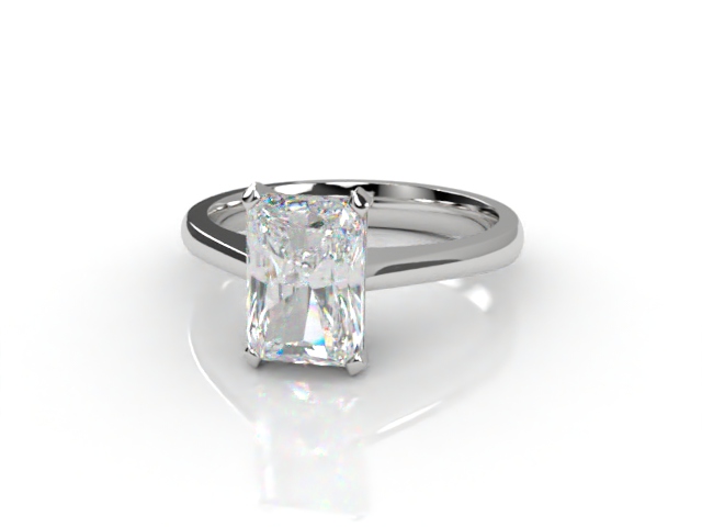 Certificated Radiant-Cut Diamond Solitaire Engagement Ring in 18ct. White Gold