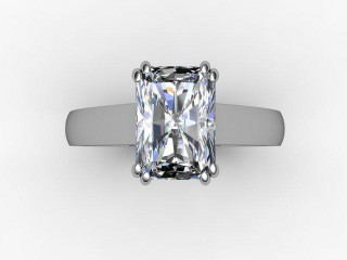 Certificated Radiant-Cut Diamond Solitaire Engagement Ring in 18ct. White Gold - 9