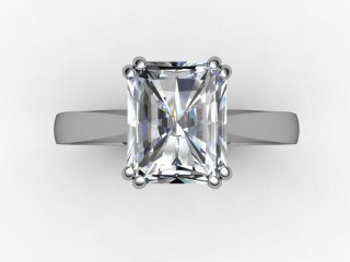 Certificated Radiant-Cut Diamond Solitaire Engagement Ring in 18ct. White Gold - 9