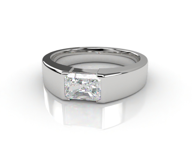 Engagement Ring: Solitaire Radiant-Cut