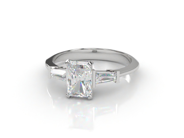 Certificated Radiant-Cut Diamond in 18ct. White Gold - Main Picture