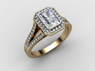 Engagement Ring: Halo Cluster Radiant-Cut - 6