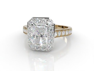 Certificated Radiant-Cut Diamond in 18ct. Gold-10-2800-8911