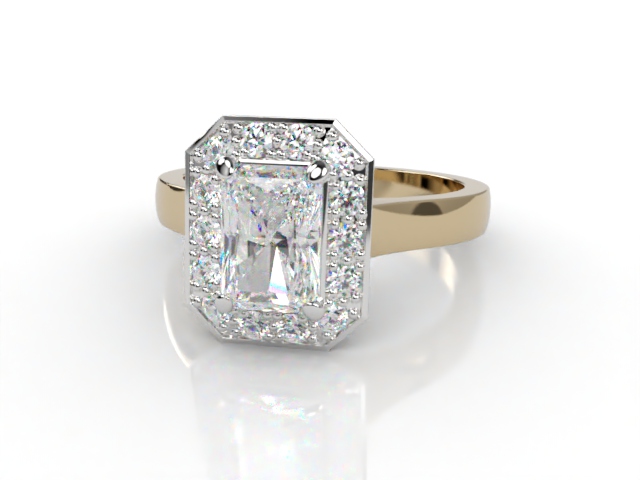 Certificated Radiant-Cut Diamond in 18ct. Gold - Main Picture