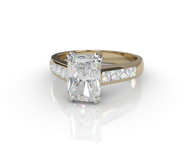 Engagement Ring: Diamond Band Radiant-Cut - Main Picture