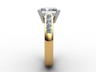Engagement Ring: Diamond Band Radiant-Cut - 6
