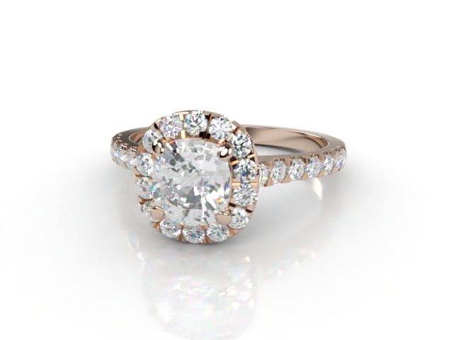 Engagement Ring: Halo Cluster Cushion-Cut