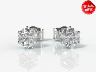 SPECIAL - 0.40cts. 18ct. White Gold Diamond Earstuds-20-05006-0.40