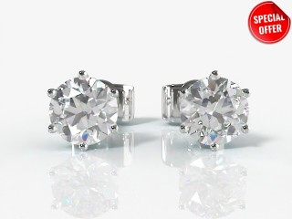 SPECIAL - 0.66cts. 18ct. White Gold Diamond Earstuds Save £133-20-05006-0.66