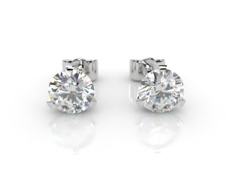 18ct. White Gold Diamond Stud Earrings 