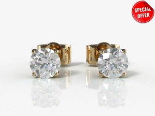 SPECIAL 0.40cts. 18ct. Yellow Gold Diamond Earstuds Save £418-20-18000-0.40