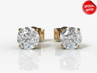 SPECIAL 0.66cts. 18ct. Yellow Gold Diamond Earstuds-20-18000-0.66G